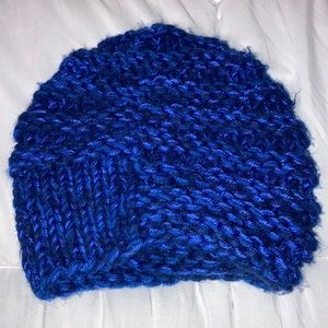 Volang Blue Knit Beanie